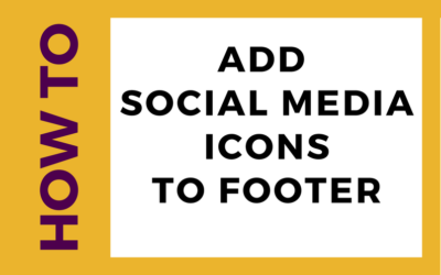 Add Social Media Icons to Footer
